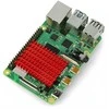Odseven Radiatorius 40x30x5mm skirtas Raspberry Pi 4 su termolaidžia juosta - raudonas