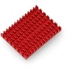 Odseven Radiatorius 40x30x5mm skirtas Raspberry Pi 4 su termolaidžia juosta - raudonas