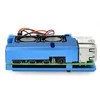 Odseven Raspberry Pi 4B aliumininis radiatorius - dėžutė mėlynos spalvos su dviem ventiliatoriais