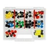 Oem 12x12mm mygtukų rinkinys 50 vnt - spalvoti dangteliai + dėžutė