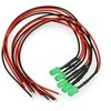 Oem 5mm 12V LED su rezistoriumi ir kabeliu - žalia