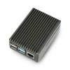 Oem Dėklas skirtas Raspberry Pi 4B - su išpjovomis - aliuminis - grafitas