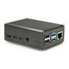 Oem Dėklas skirtas Raspberry Pi 4B - su išpjovomis - aliuminis - grafitas