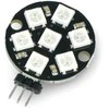 Oem Diodų žiedas LED RGB 7 x WS2812 5050 - lituotos jungtys