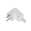 Wtyczka Oem Kištukas su įžeminimo kontaktais baltas kampinis WT-20S