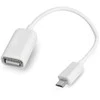 Oem OTG Host USB laidas - microUSB - baltas - 12cm
