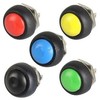 Oem PBS-33B momentinis mygtukas – juodas – 250V-1A – 12 mm – monostabilus – apvalus