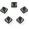 Oem Taktinis jungiklis 12x12mm/7mm THT 4 kontaktų - juodas - 5 vnt