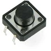 Oem Taktinis jungiklis 12x12mm/7mm THT 4 kontaktų - juodas - 5 vnt