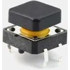 Oem Taktinis mygtukas 12x12mm dangtelis juodas - 5 vnt