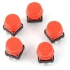 Oem Taktinis mygtukas 12x12mm su dangteliu - raudonas - 5 vnt