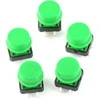 Oem Taktinis mygtukas 12x12mm su dangteliu - mushroom žalias - 5 vnt