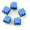 Oem Taktinis mygtukas 12x12mm su dangteliu - kvadratinis mėlynas - 5 vnt