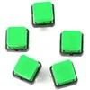 Oem Taktinis mygtukas 12x12mm su dangteliu - kvadratinis žalias - 5 vnt
