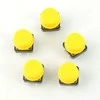 Oem Taktinis mygtukas 12x12mm su dangteliu - mushroom yellow - 5 vnt