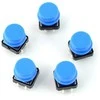 Oem Taktinis mygtukas 12x12mm su dangteliu - mėlynas - 5 vnt