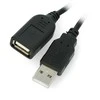 Oem USB prailginimas A-A su On/Off jungikliu juodas - 0.5m