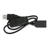 Oem USB prailginimas A-A su On/Off jungikliu juodas - 0.5m