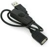 Oem USB prailginimas A-A su On/Off jungikliu juodas - 0.5m