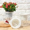 Oliz Savaime laistantis vazonas - 10.2 cm - Baltas - Automatinis augalų laistymas