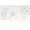 PBW-16AP jungiklio techninė schema ir matmenys