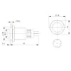 Oem ON-OFF jungiklis monostabilus - PBW-16BP - 2A/250V - žalias apvalus