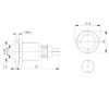 Oem ON-OFF jungiklis monostabilus - PBW-16BPW - 2A/250V - žalias/raudonas