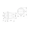 Oem ON-OFF jungiklis monostabilus - PBW-19BS - 2A/250V išgaubtas