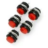 Oem ON-OFF mygtukas, momentinis, apvalus 250V/3A - raudonas - 5 vnt