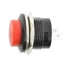 Oem ON-OFF mygtukas, momentinis, apvalus 250V/3A - raudonas - 5 vnt