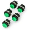 Oem ON-OFF mygtukas, momentinis, apvalus 250V/3A - žalias - 5 vnt