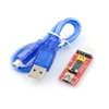 Openplatform Keitiklis USB-UART FTDI FT232RL miniUSB + USB laidas