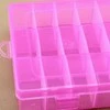 Oem Organizatorius 24 skyriai 195x130x36mm - rožinė - konteineris smulkiems daiktams
