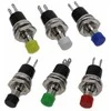 Oem PBS-110 momentinis mygtukas – mėlynas – 250V-1A / 125V-3A – 7 mm – apvalus
