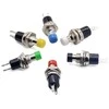 Oem PBS-110 momentinis mygtukas – mėlynas – 250V-1A / 125V-3A – 7 mm – apvalus