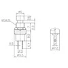 Oem PBS-110 momentinis mygtukas – mėlynas – 250V-1A / 125V-3A – 7 mm – apvalus