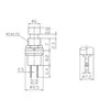 Oem PBS-110 momentinis mygtukas - žalias - 250V-1A/125V-3A - 7mm - apvalus