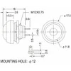 Oem PBS-33B momentinis mygtukas - raudonas - 250V-1A - 12mm - monostabilus - apvalus