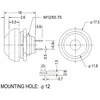 Oem PBS-33B momentinis mygtukas – žalias – 250V-1A – 12 mm – monostabilus – apvalus