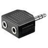 Goobay Perėjimas 3.5mm kištukas stereo 2x3.5mm lizdai
