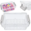 Plastikinis konteineris su dangteliu ir spaustuku 125x85x45mm užrakinamas organizatorius