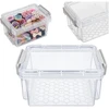 Plastikinis konteineris su dangteliu ir spaustuku 125x85x70mm užrakinamas organizatorius