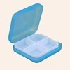 Oem Plastikinis organizatorius su 4 skyriais 65x65x21mm - mėlynas uždaras indelis