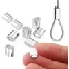 Oem Plieninis kabelio gnybtas - 5 mm kabeliui - 10 vnt - ovali aliuminio mova