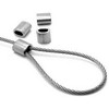 Oem Plieninis kabelio spaustukas - 2 mm kabeliui - 10 vnt - ovali aliuminio mova