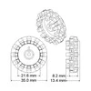 Oem Pololu ratai 42x19mm - 2 vienetai