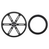 Oem Pololu ratai 90x10mm juodi - 2 vienetai