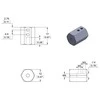 Oem Pololu šešiakampis ratų adapteris 12mm/4mm - 2 vienetai