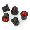 Oem Potenciometro rankenėlė GC16 raudona - 6/16mm - x5