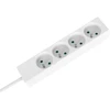 Przedłużacz Prailgintuvas 4 lizdai 1,5 m prancūziško tipo be jungiklio (3x1,0 mm) Rebel, baltas